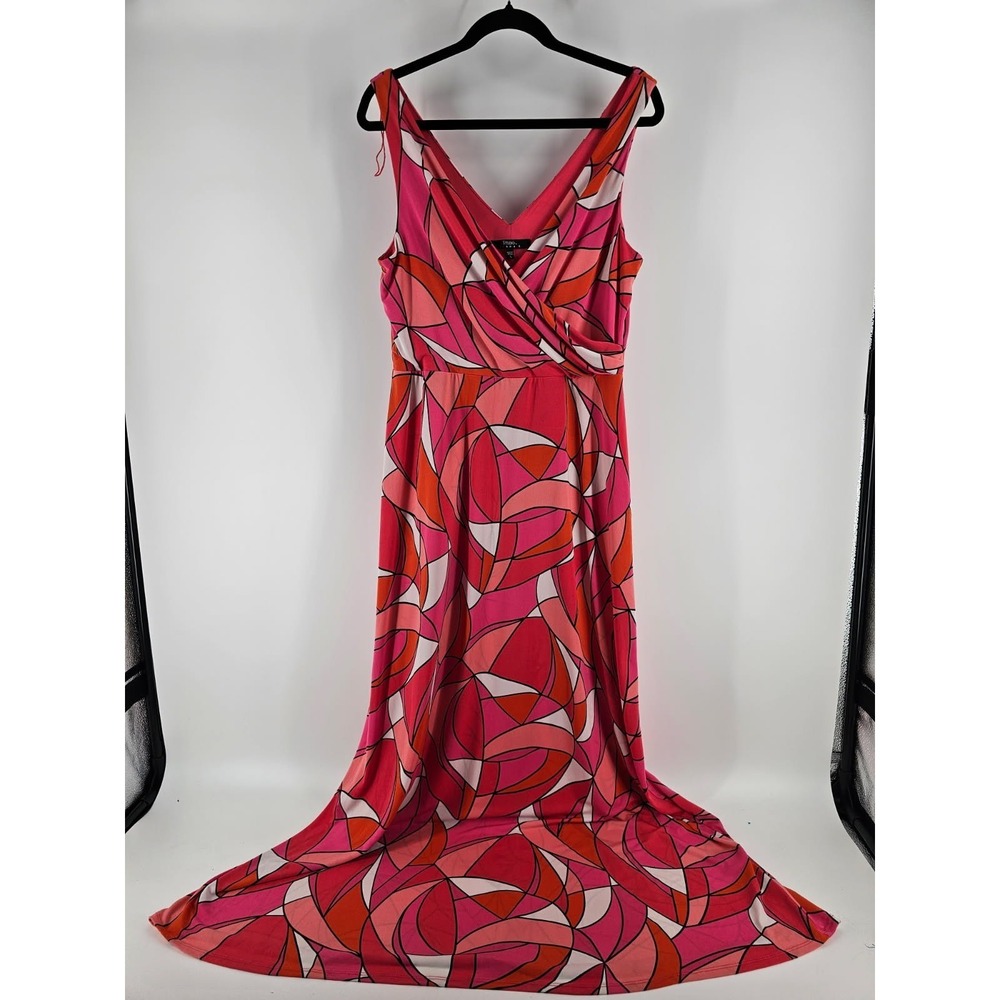 STUDIO BY TIANA B Women's  Beautiful Multicolored Stretchy Maxi Dress Size Large
